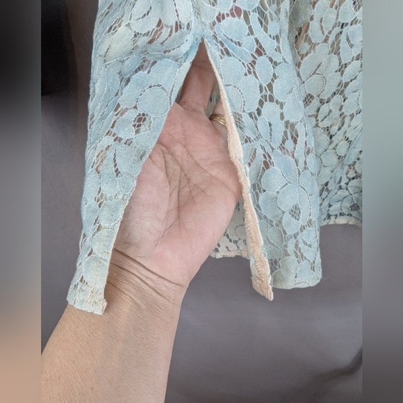 Soft Surroundings ombre size petite medium lace button down shirt - Picture 11 of 13